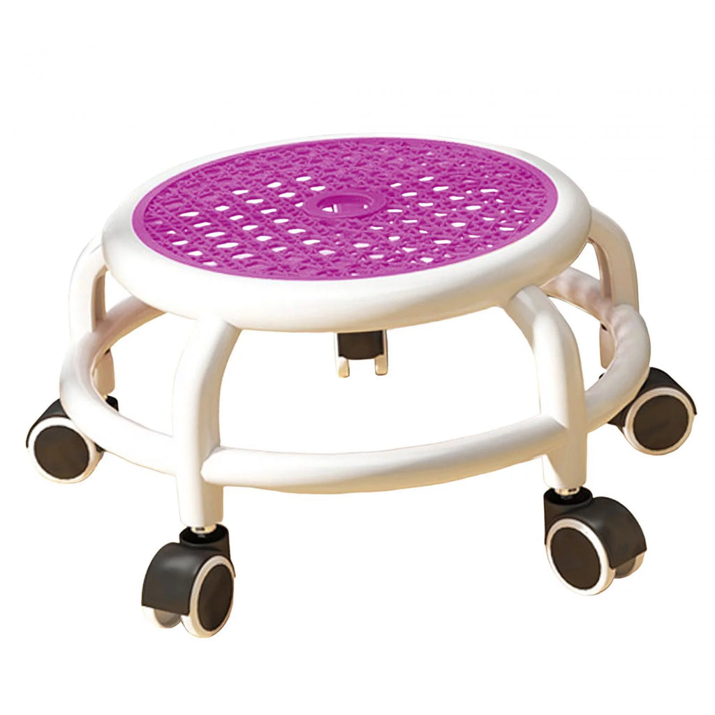 Violet Stool with Universal Wheels Z389