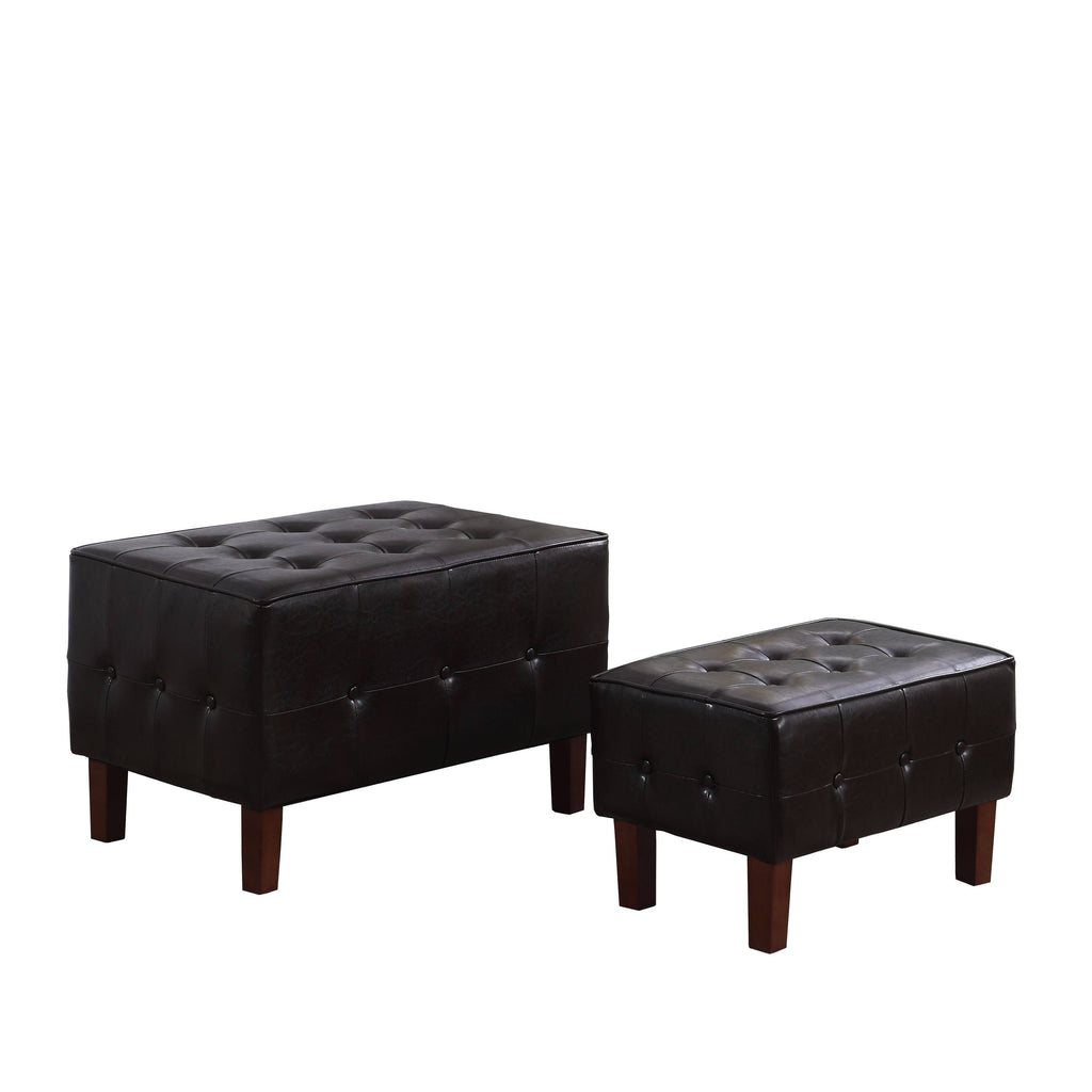 19.5 in. Leatherette Tufted Stackable Seating with Wooden Legs Plus 1 Seat - Light Gray H1717